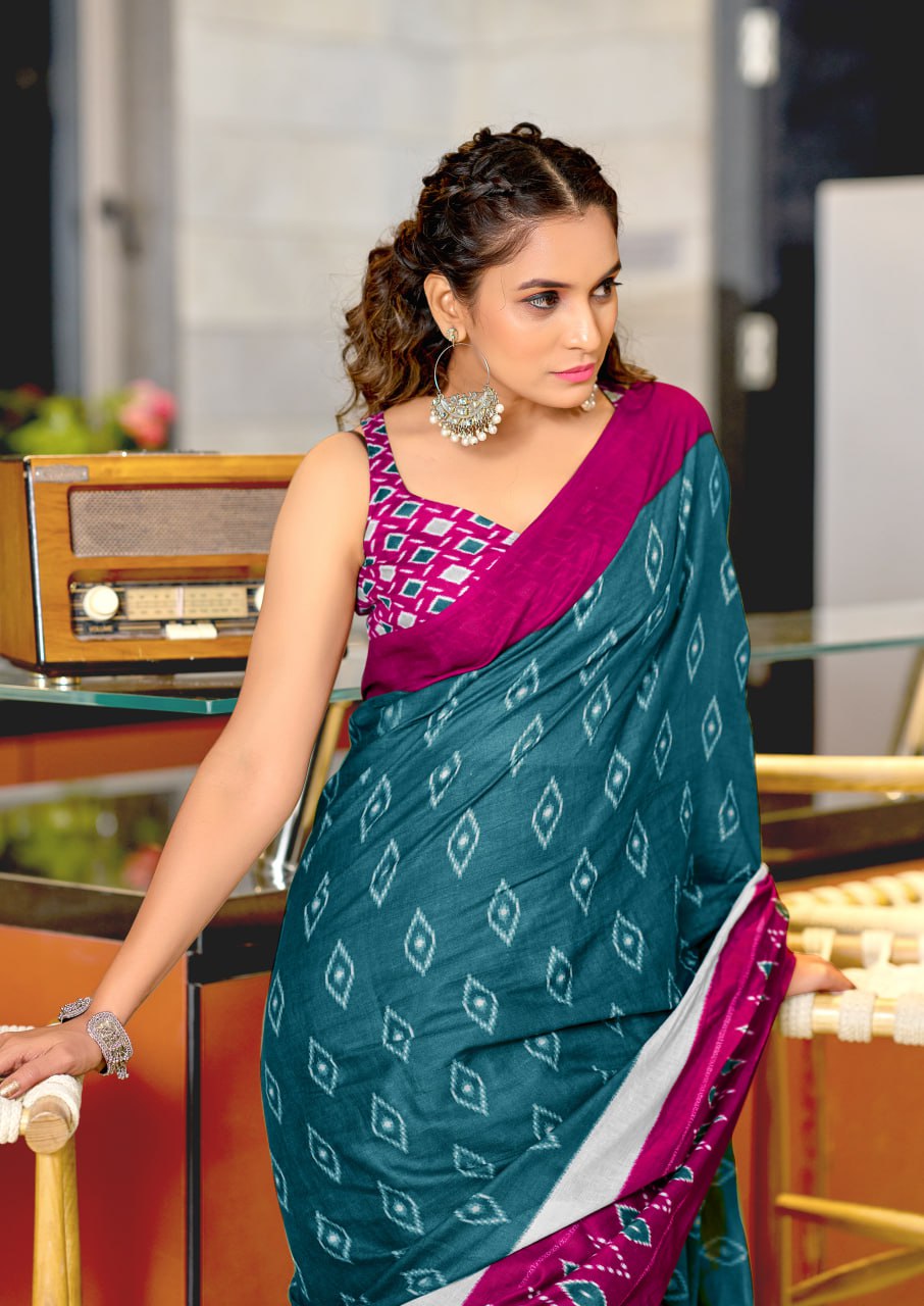 HAND BLOCK PRINT MULMUL COTTON SAREES
