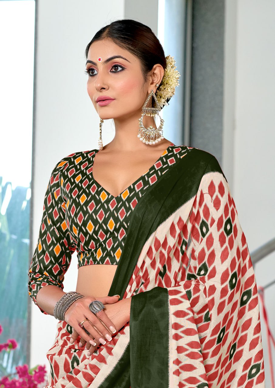 HAND BLOCK PRINT MULMUL COTTON SAREES