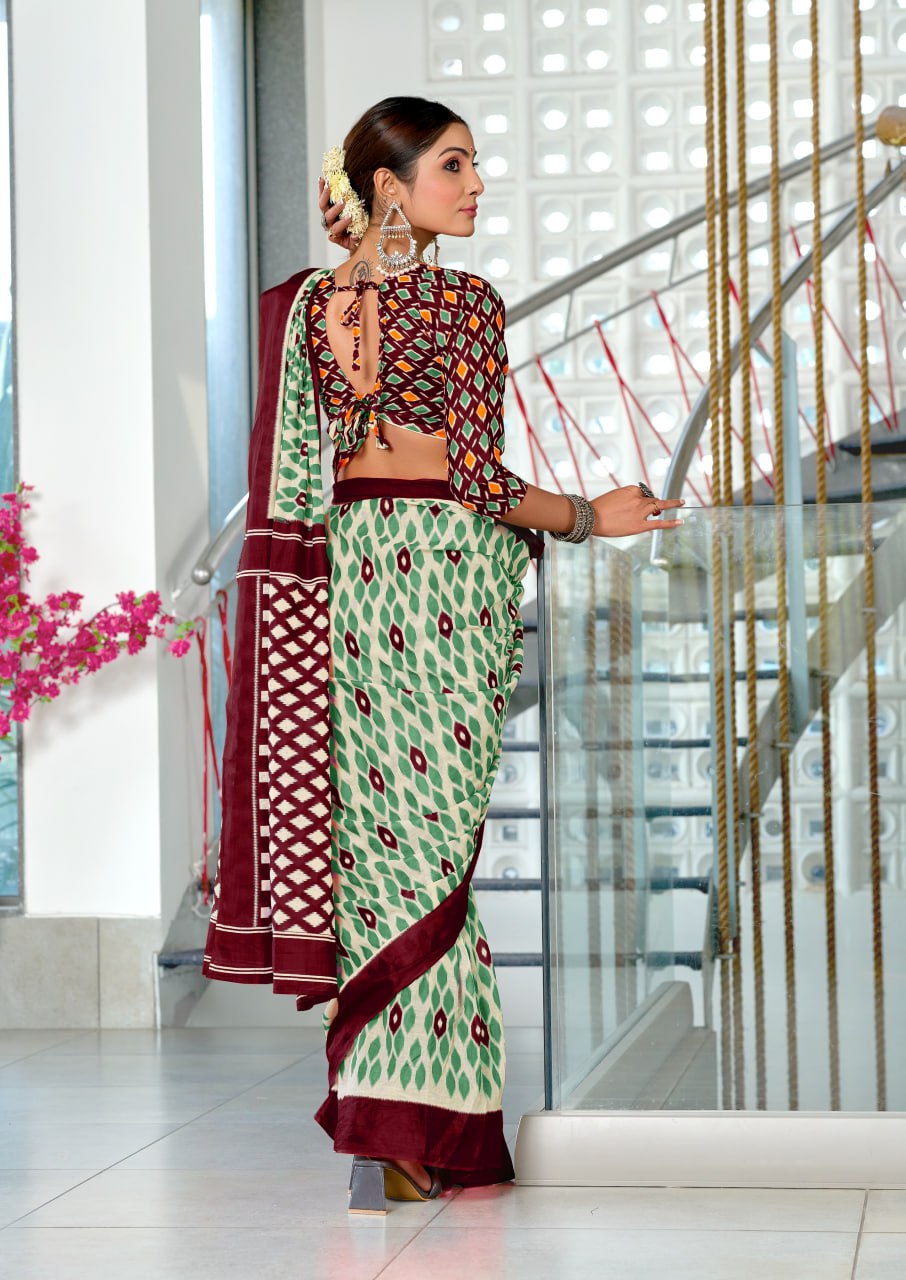 HAND BLOCK PRINT MULMUL COTTON SAREES
