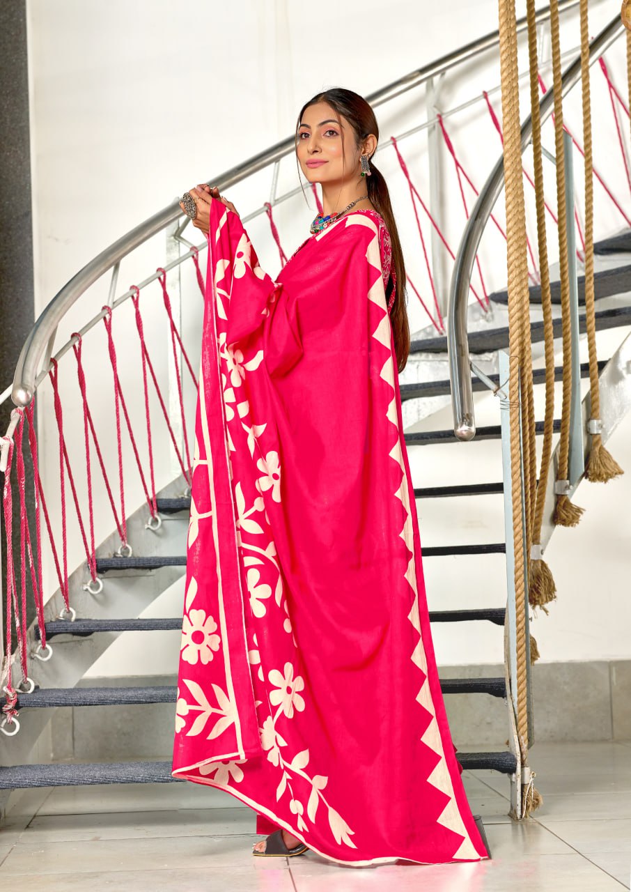 HAND BLOCK PRINT MULMUL COTTON SAREES