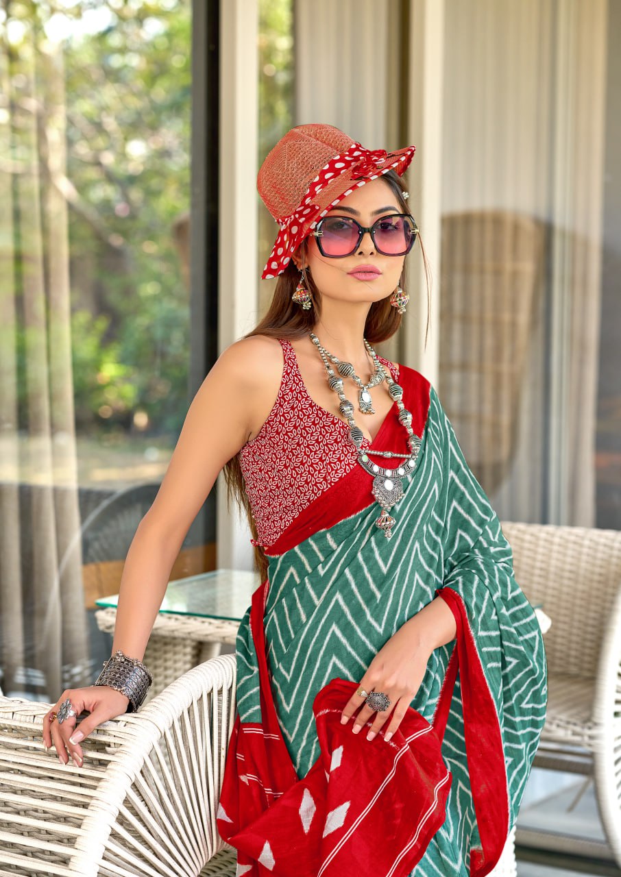 HAND BLOCK PRINT MULMUL COTTON SAREES