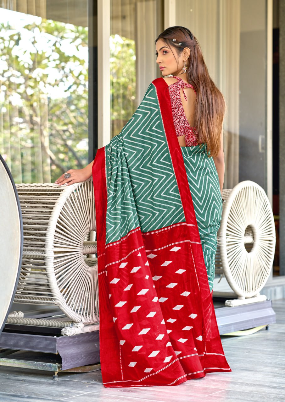 HAND BLOCK PRINT MULMUL COTTON SAREES