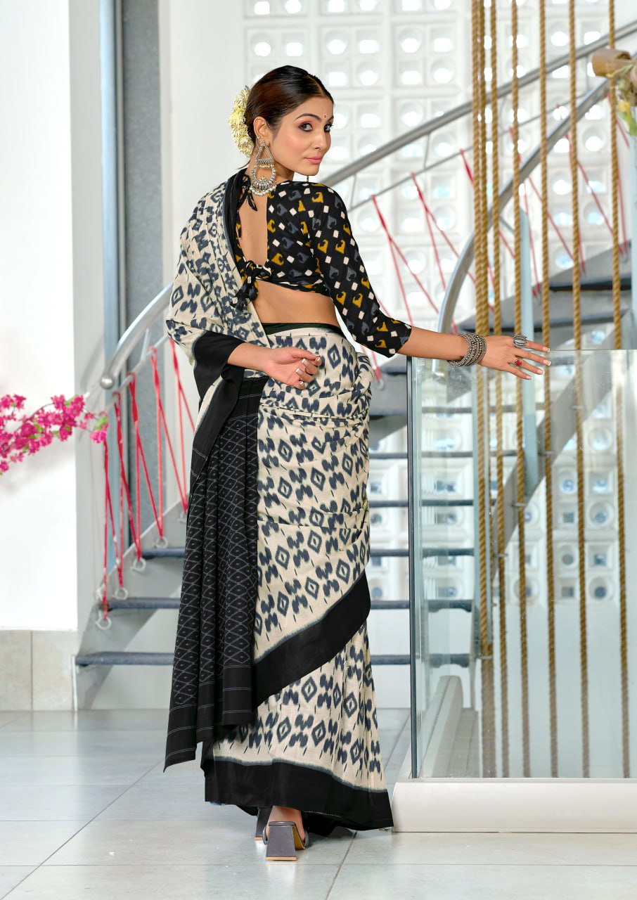 HAND BLOCK PRINT MULMUL COTTON SAREES