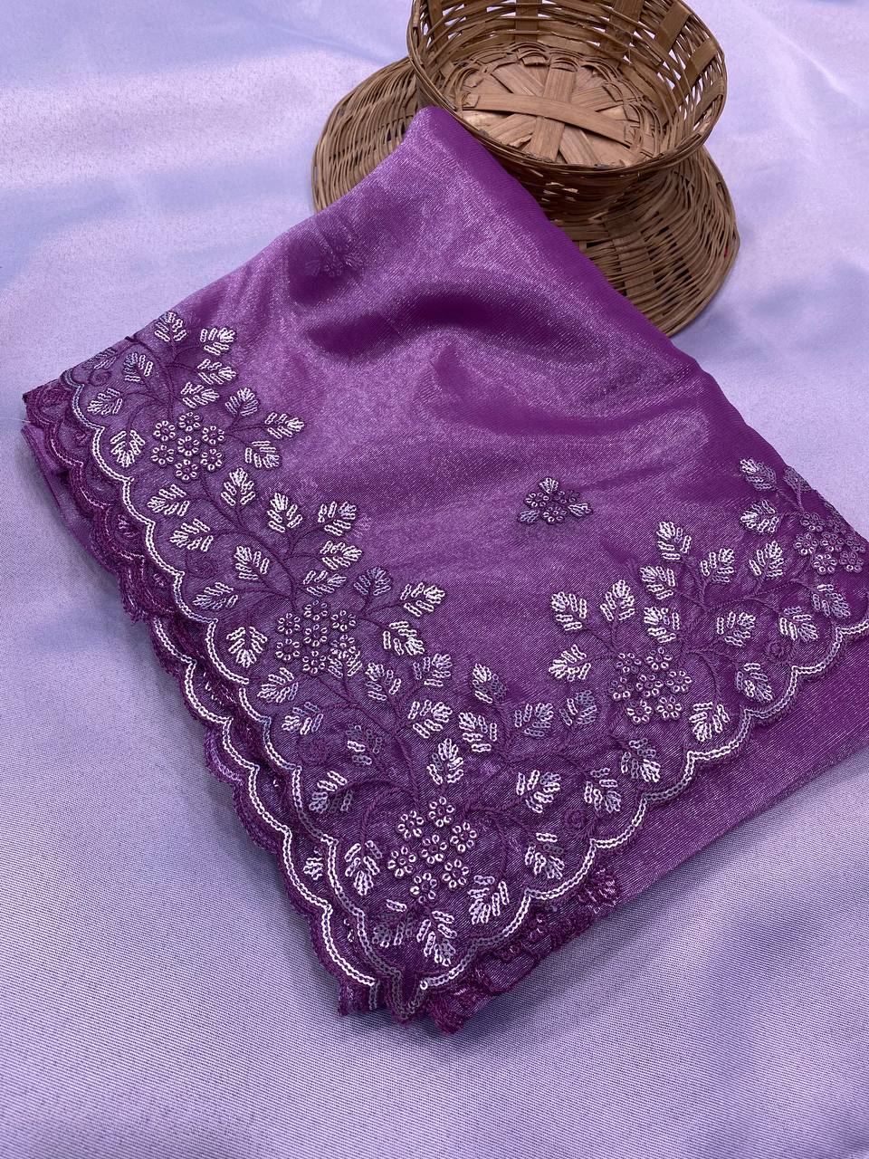 Cocktail Party Wear Twill net Saree