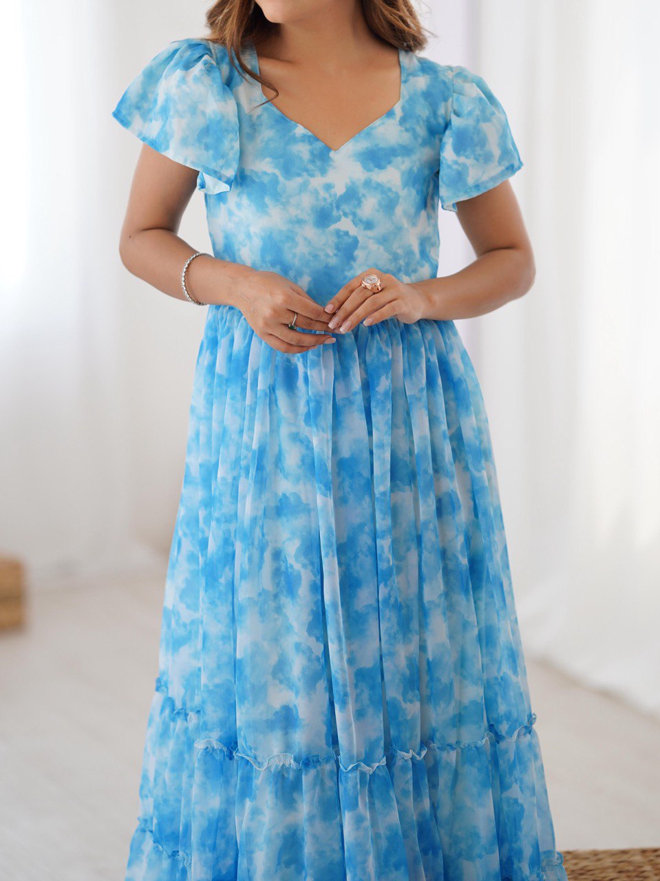 Ethereal Clouds Flairy Kurtis