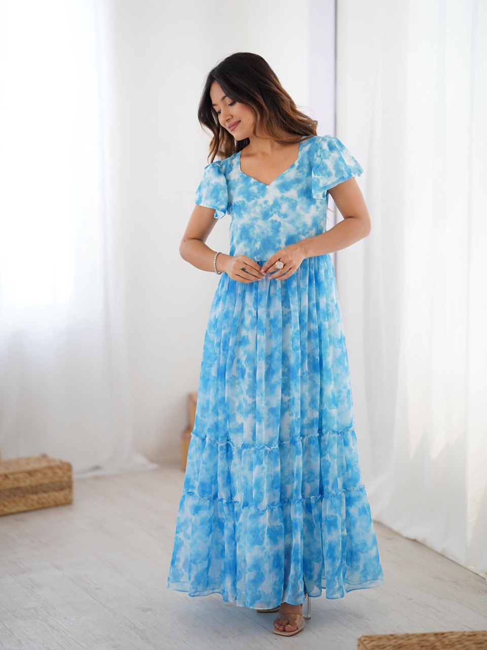 Ethereal Clouds Flairy Kurtis