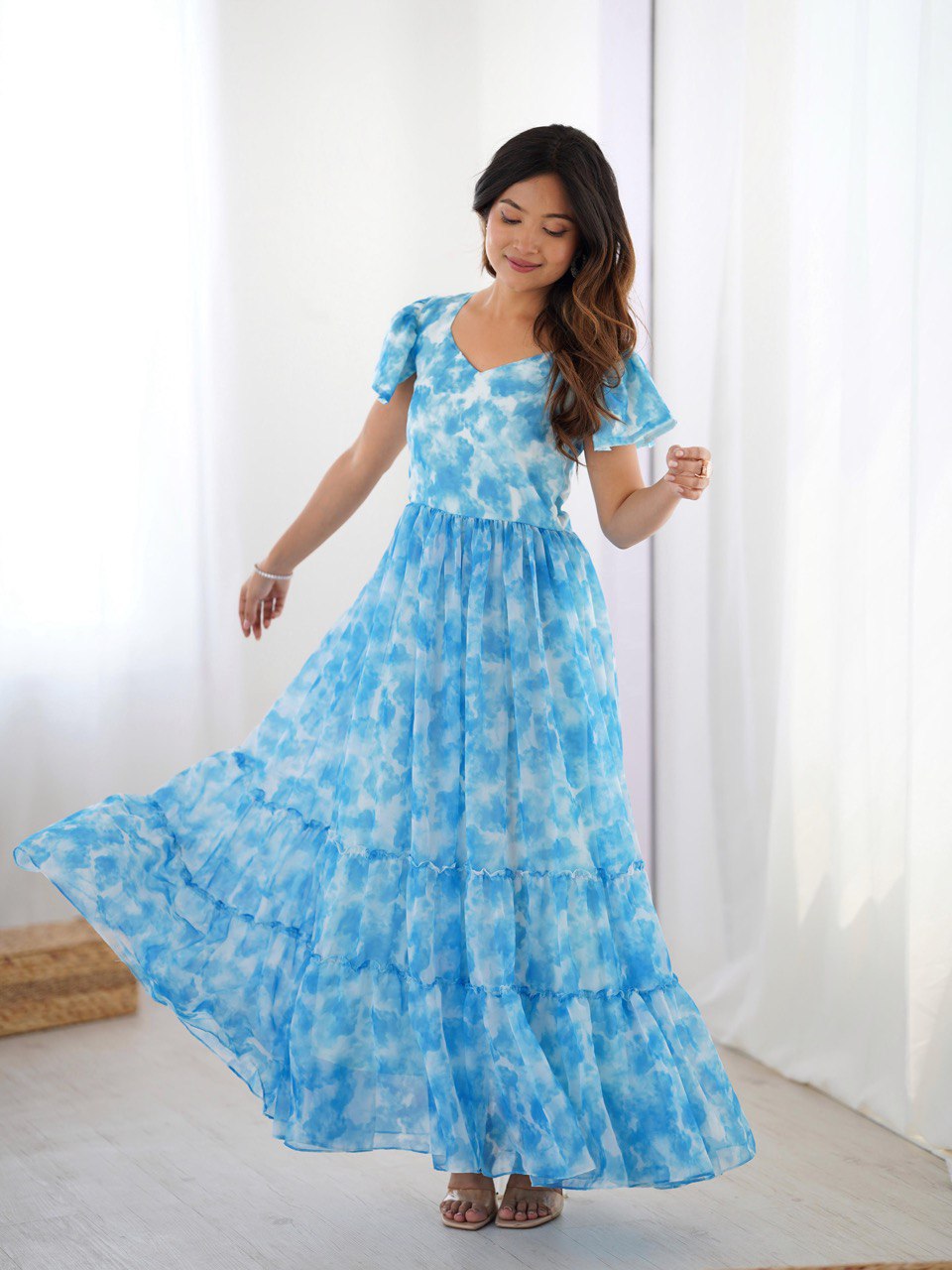 Ethereal Clouds Flairy Kurtis