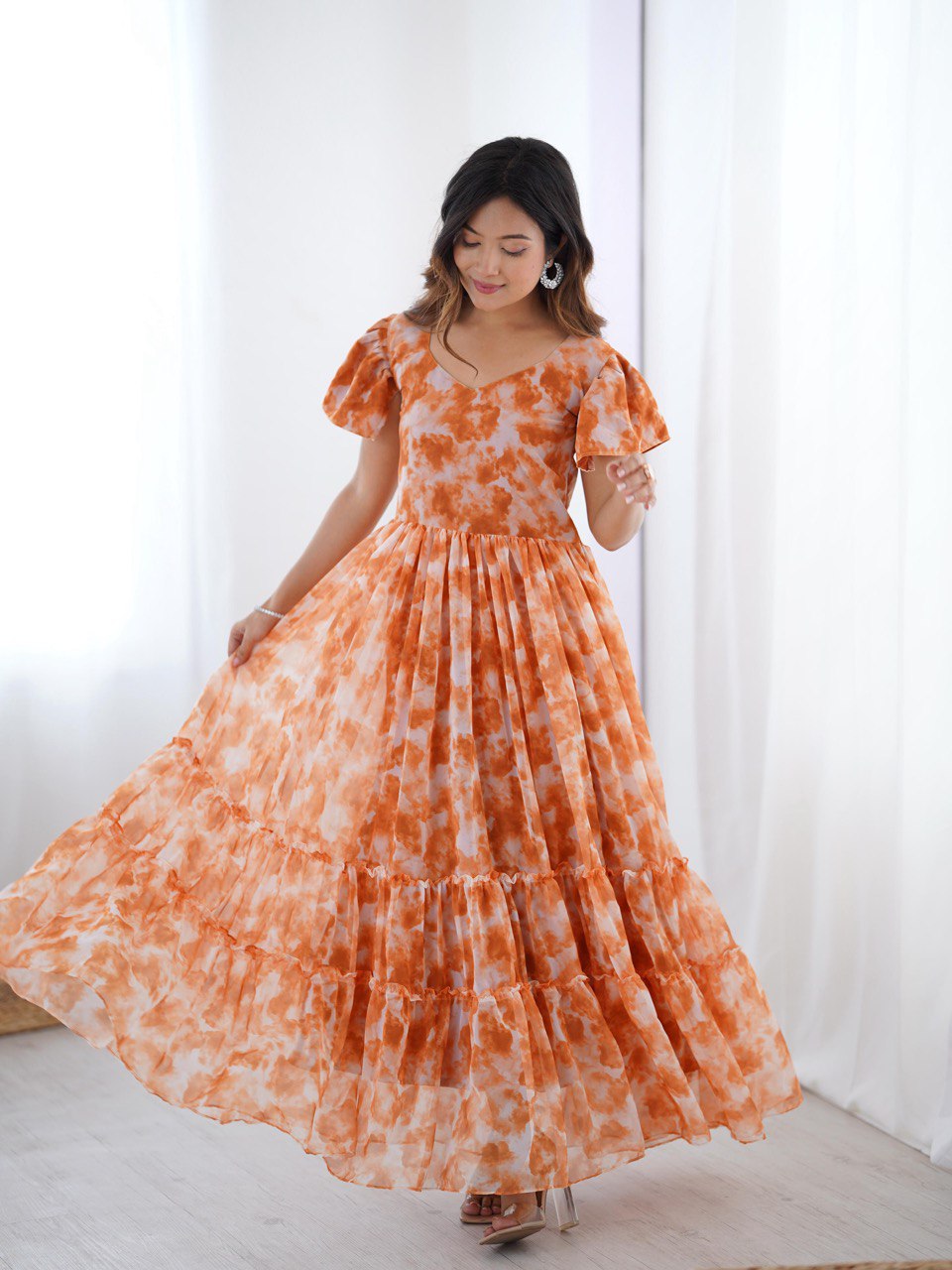 Ethereal Clouds Flairy Kurtis