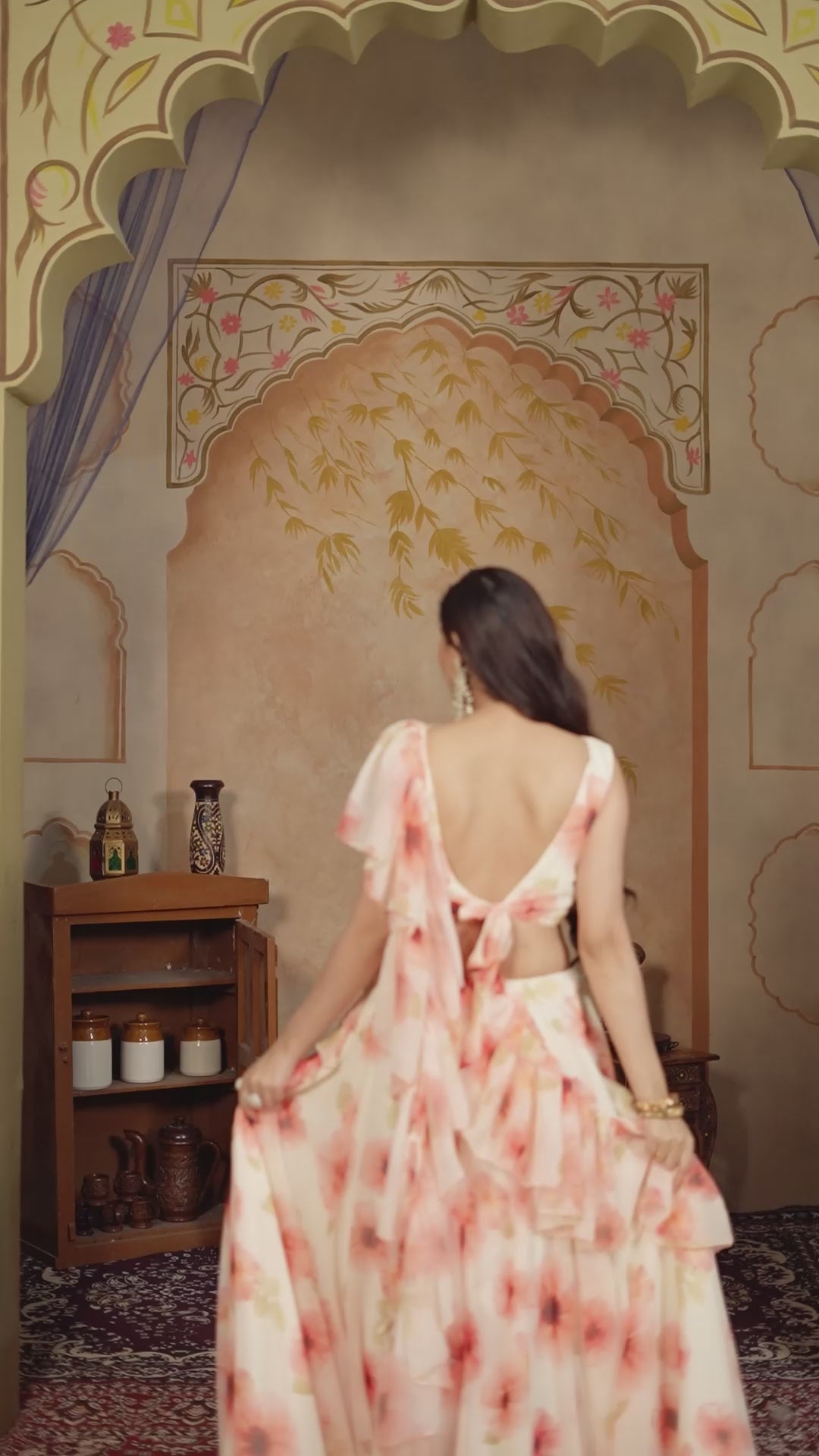 Spin with confidence in this floral fantasy – fashion that blooms endlessly!