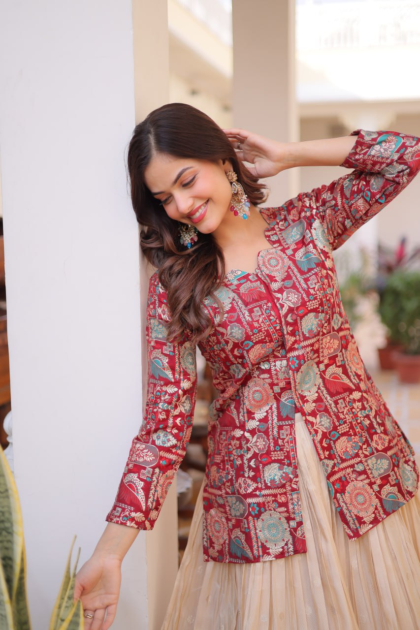 Classic Ethnic Embroidery Lehenga Choli Set